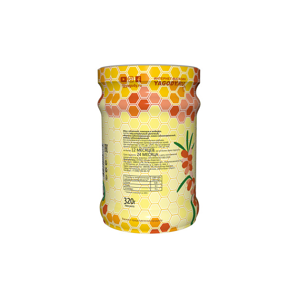 Мёд с облепихой, лимоном и имберем, коробка (12 банок)