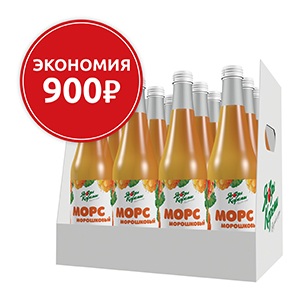 Морошковый морс, коробка (12 бутылок). Экономия 900₽