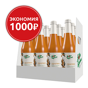 Облепиховый сок, коробка (12 бутылок). Экономия 1000₽