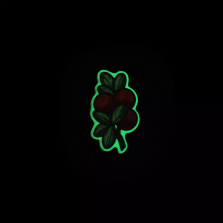 Значок "Брусника", разноцветный