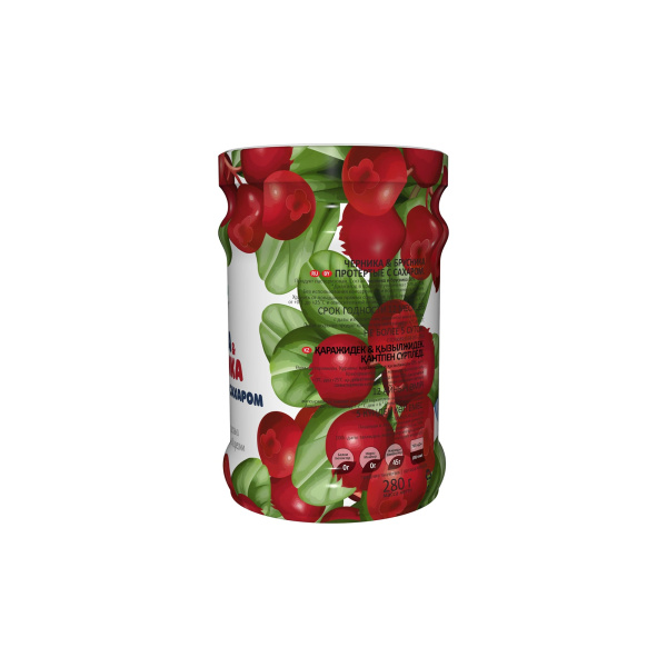 Черника&Брусника протертая с сахаром 280г