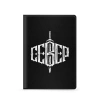 Обложка для удостоверения кожа "СЕВЕР" Меч, черный