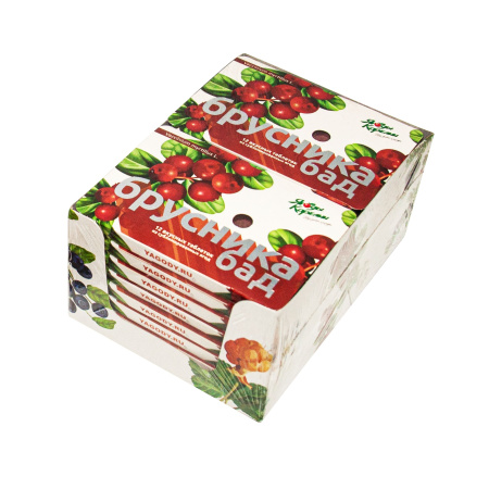 Ягодные функциональные таблетки Брусника БАД, блок (16 блистеров) от магазина Ягоды Карелии