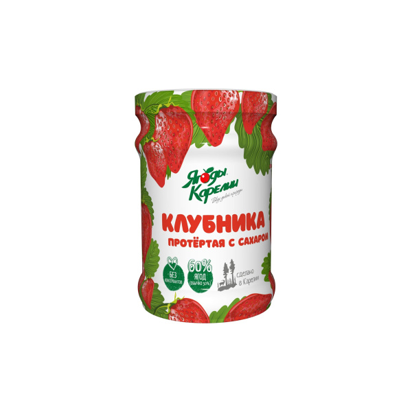Клубника протертая с сахаром 280г