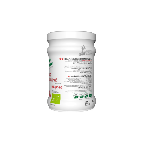 Неваренье Красная смородина БЕЗ САХАРА, коробка (12 банок). Экономия 900₽