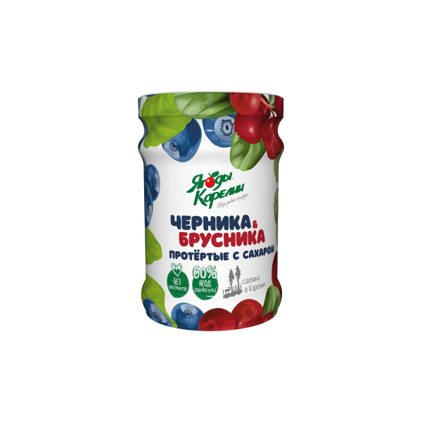 Черника&Брусника протертая с сахаром 280г