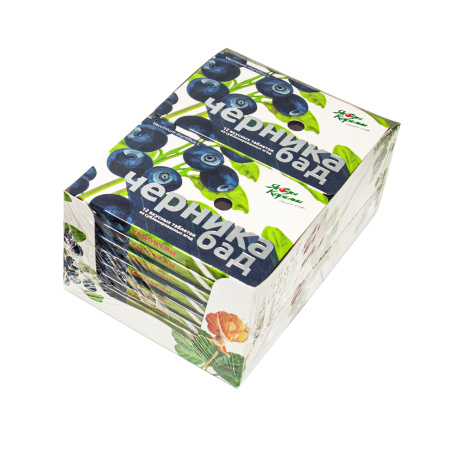 Ягодные функциональные таблетки Черника БАД, блок (16 блистеров) от магазина Ягоды Карелии