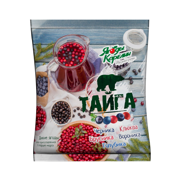 Смесь ягод "Тайга" черника,клюква,брусника,вороника,голубика 300г