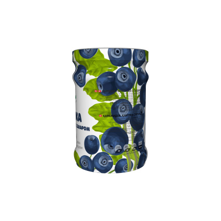 Черника протертая с сахаром, коробка (12 банок). Экономия 400₽